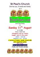 Parish BBQ – 11th August @ 1 pm - St Pauls Maidstone